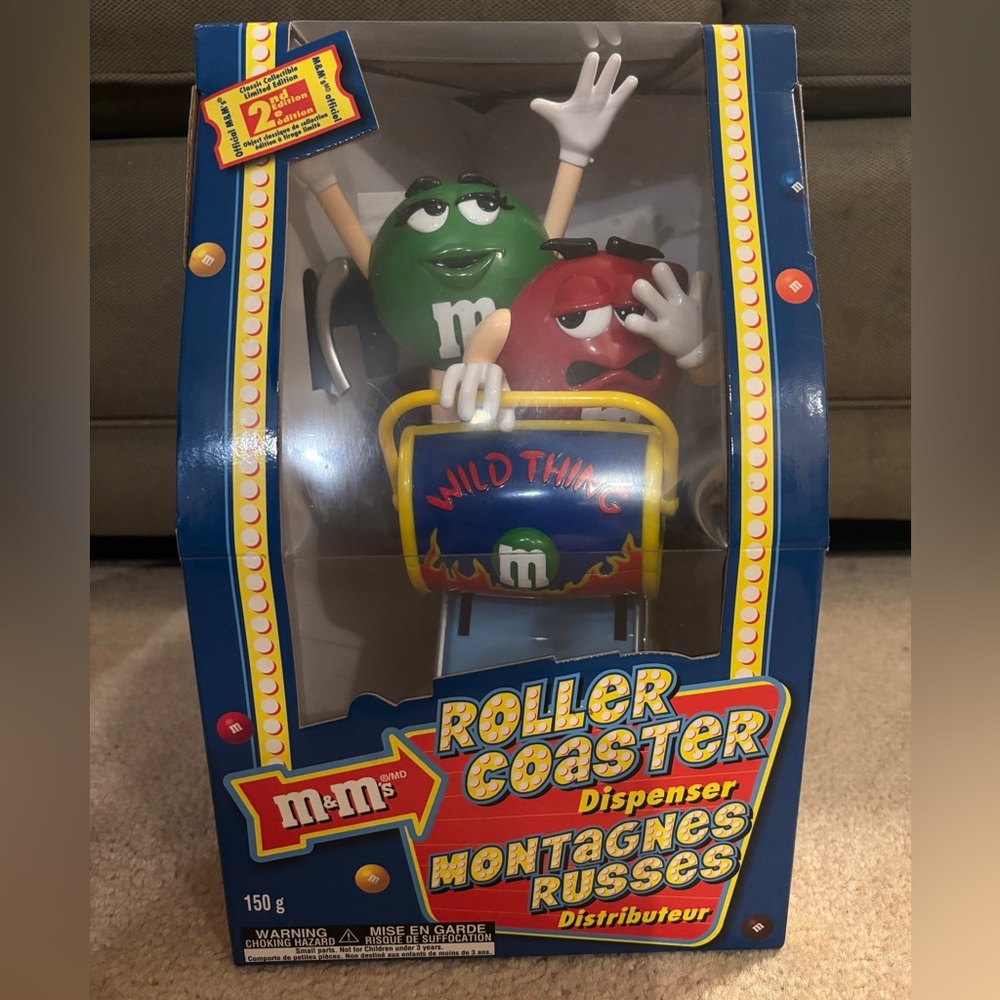 M&M'S Wild Thing Roller Coaster Dispenser with Red and Green Characters
